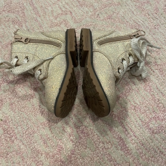 Cat&Jack girls gold sparkle boots size 7 - Picture 5 of 6